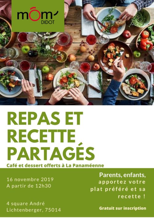 Repas et recettes partagés - Réseau Mom'Artre